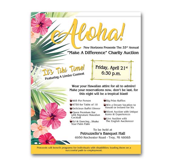 NH Aloha Auction flyer