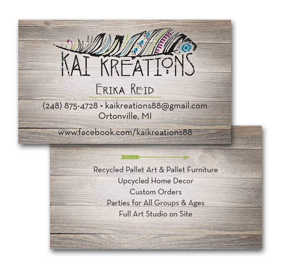 Kai Kreations business card