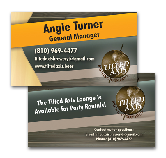 Tilted Axis business card
